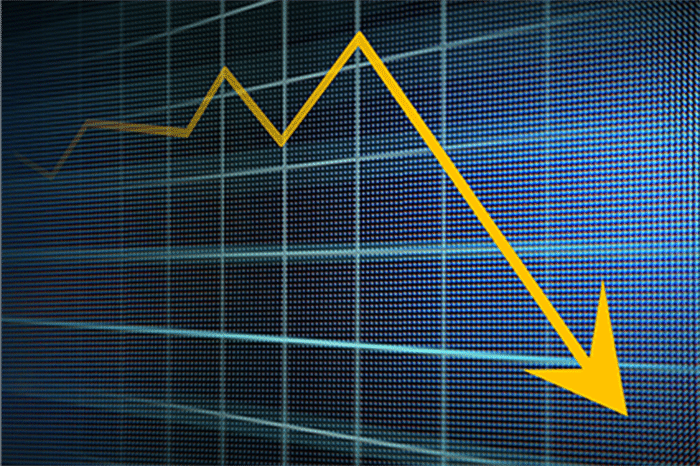 Finance arrow down compressed